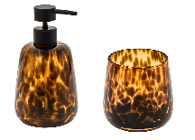 Distributeur de Savon en Verre – Dotty Marron