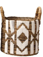 Duo Cocooning Nature – Panier Nasari en macramé & Bougie Vanille Ambre